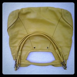 Tre Vero Yellow Leather Handbag
